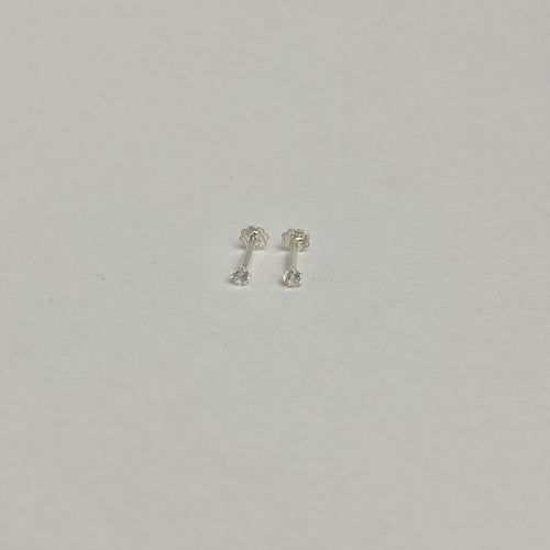 2mm - The Hint Stud 925 Silver | Nickel-Free | Screw Back