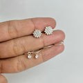 The Snowflake Set – Flower Studs, Plain Hoops & Charm Hoops | 925 Sterling Silver | 3 Pairs