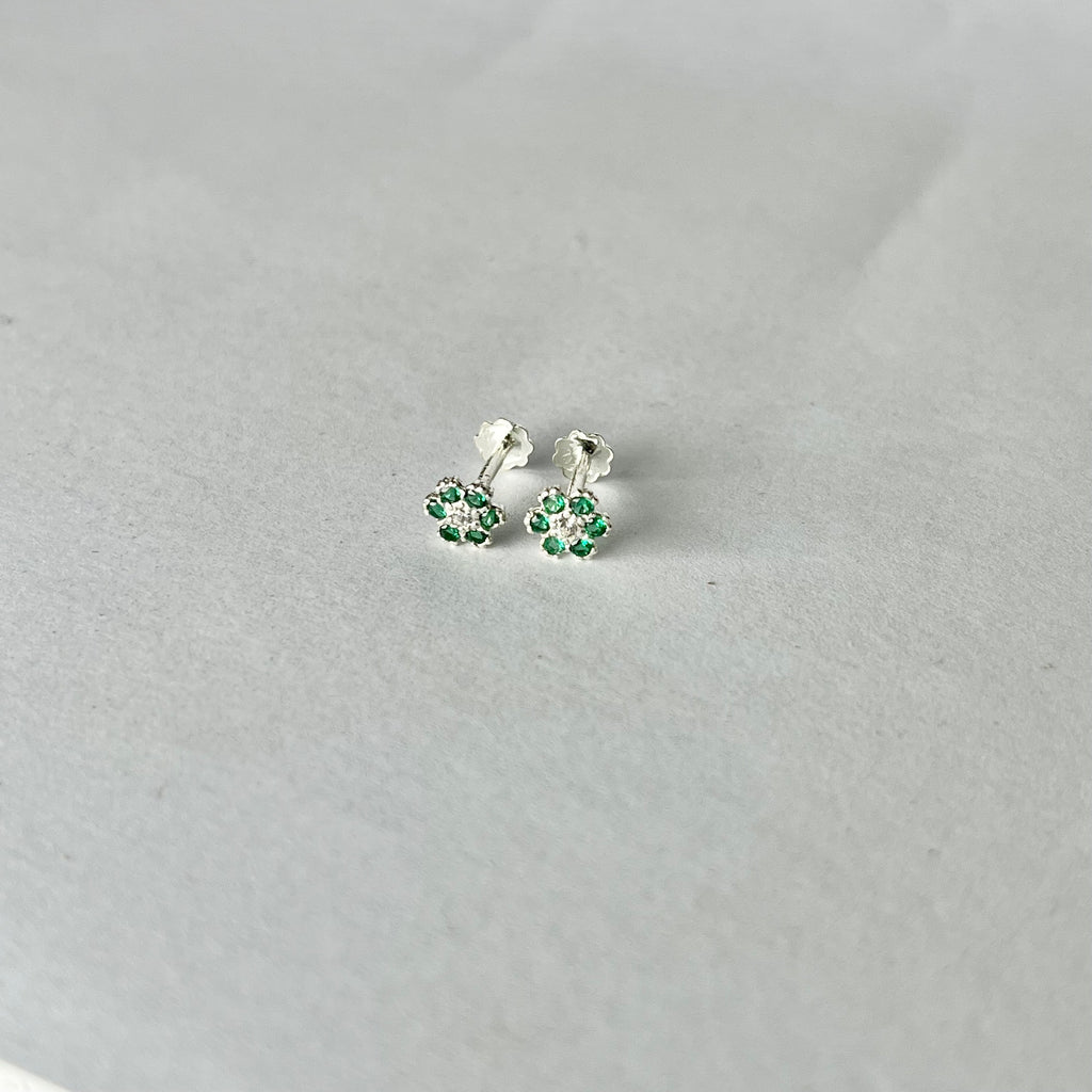 Tiny Flower Studs — 925 Sterling Silver | 6mm | 7 Colors | Nickel-Free | Screw Back