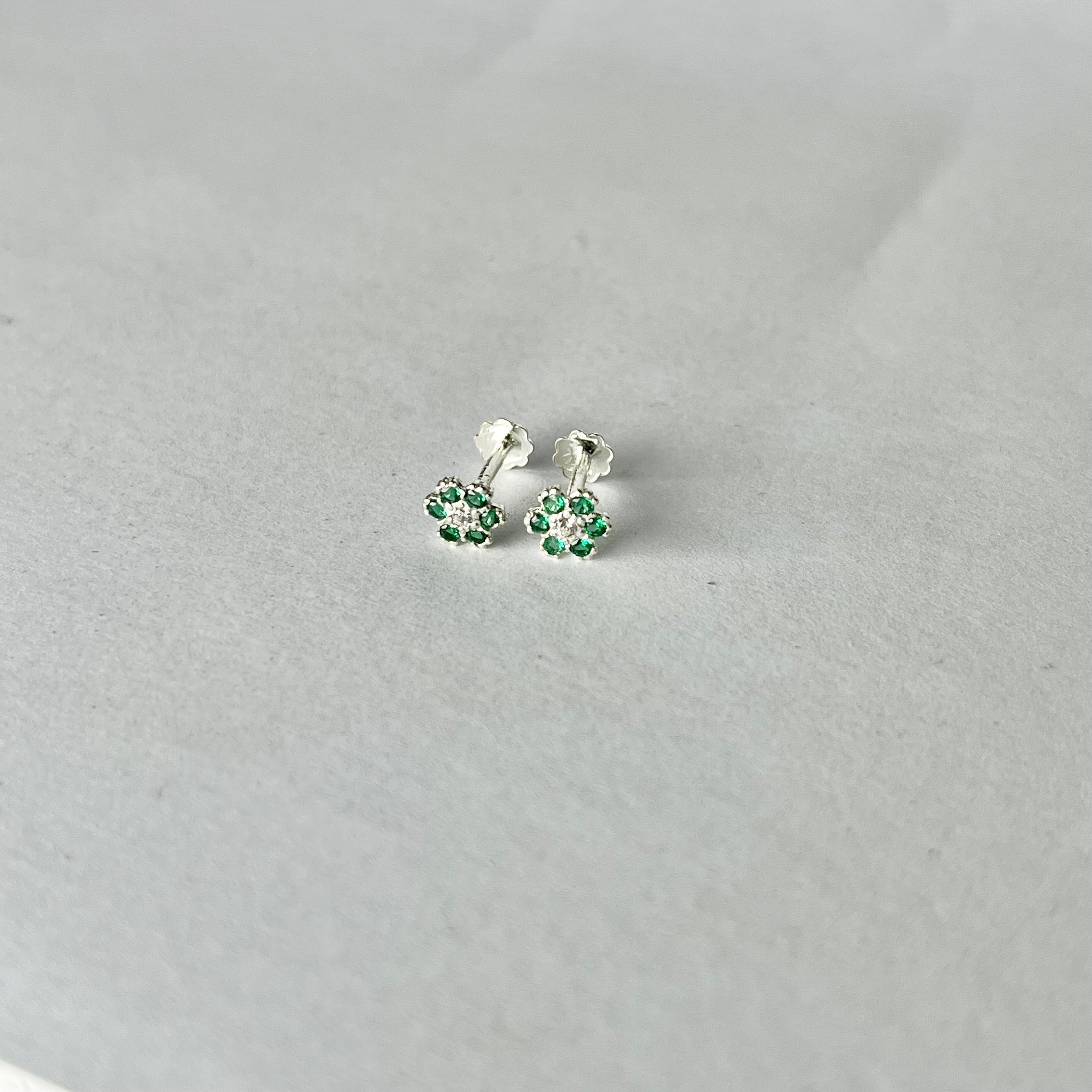 Tiny Flower Studs — 925 Sterling Silver | 6mm | 7 Colors | Nickel-Free | Screw Back