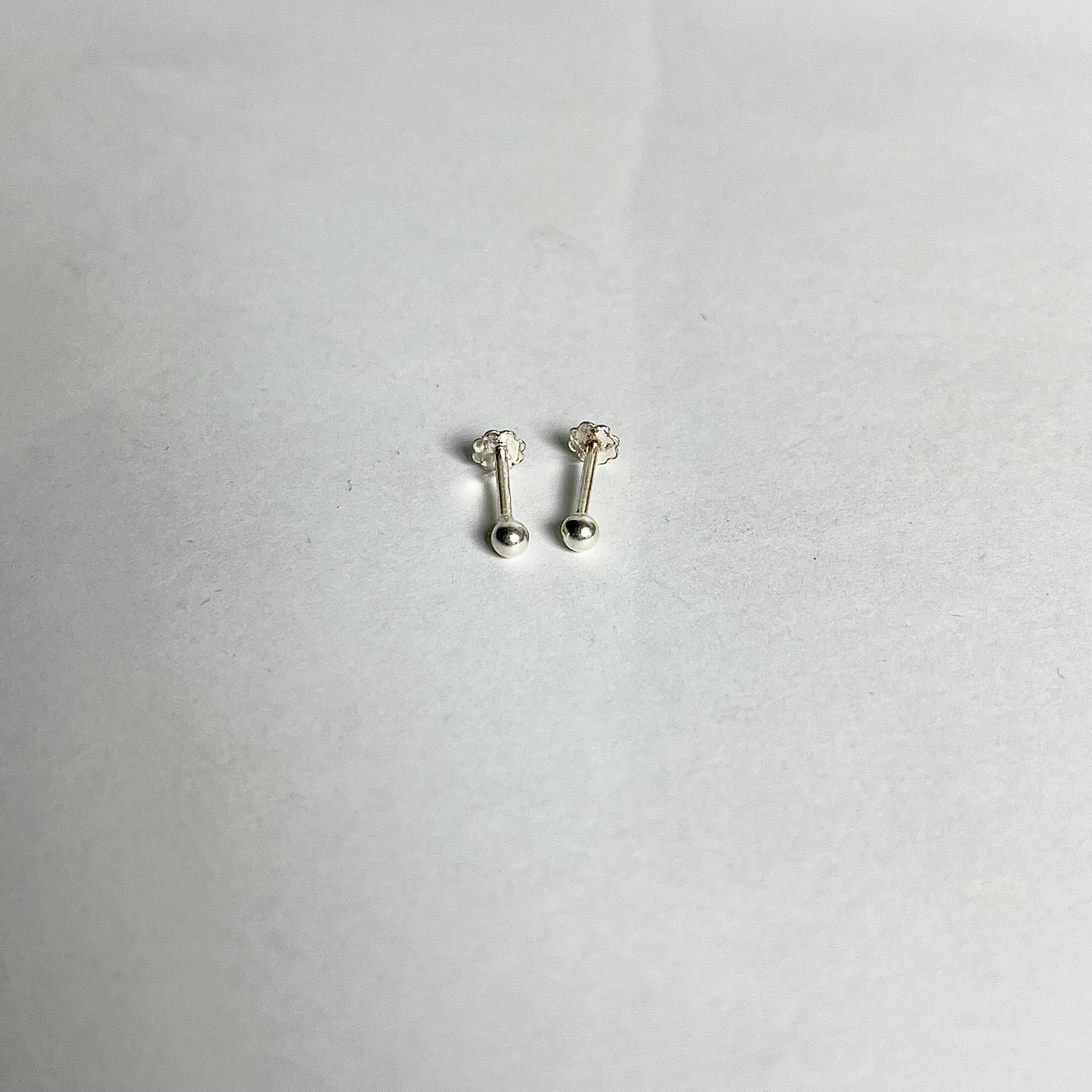 Silver Ball Studs — 925 Sterling Silver | 2mm to 6mm | Nickel-Free | Screw Back