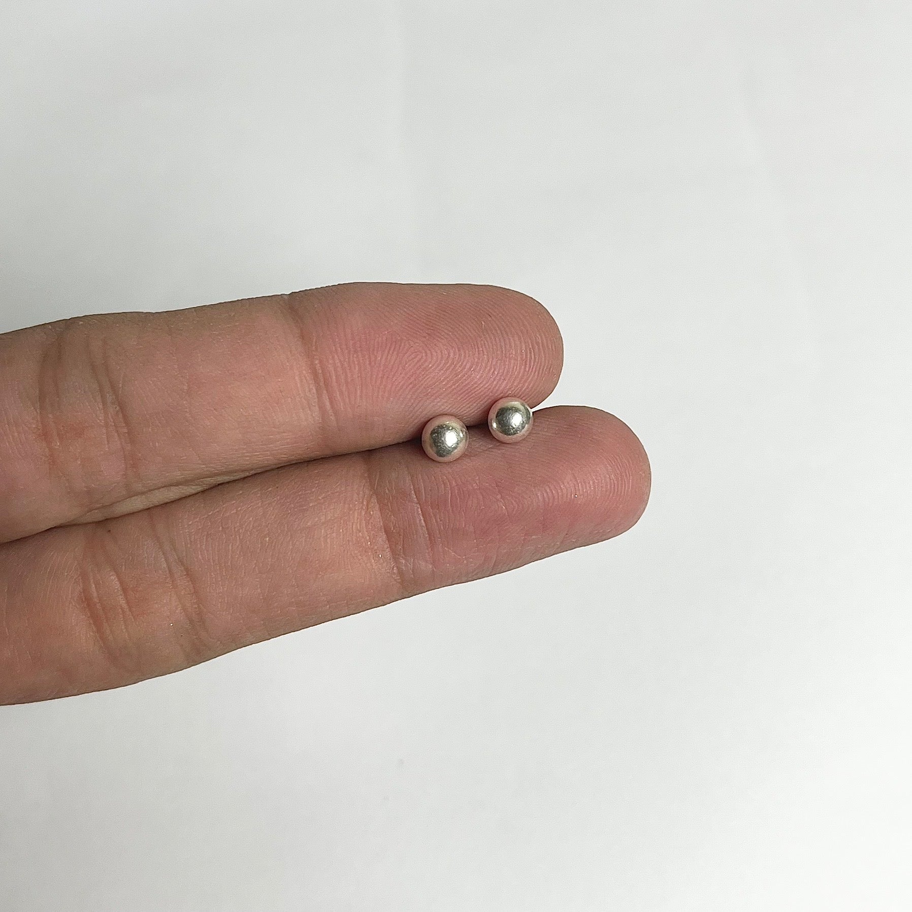 Silver Ball Studs — 925 Sterling Silver | 2mm to 6mm | Nickel-Free | Screw Back