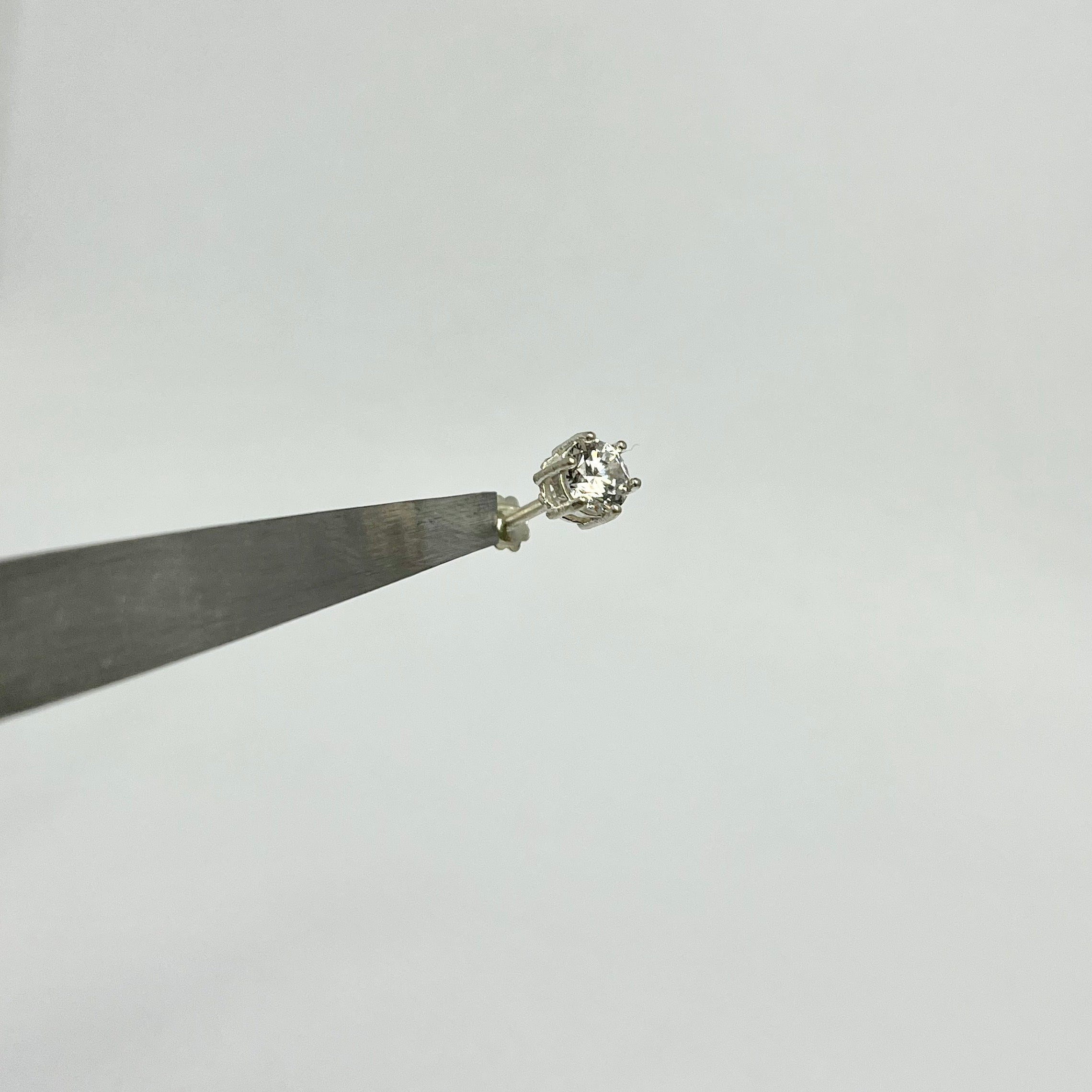 Diamond-Look CZ Studs — 925 Sterling Silver | Screw Back | 4mm 5mm 6mm