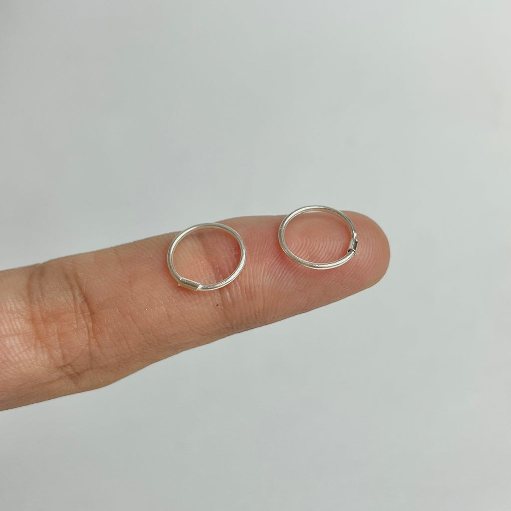 The Snowflake Set – Flower Studs, Plain Hoops & Charm Hoops | 925 Sterling Silver | 3 Pairs