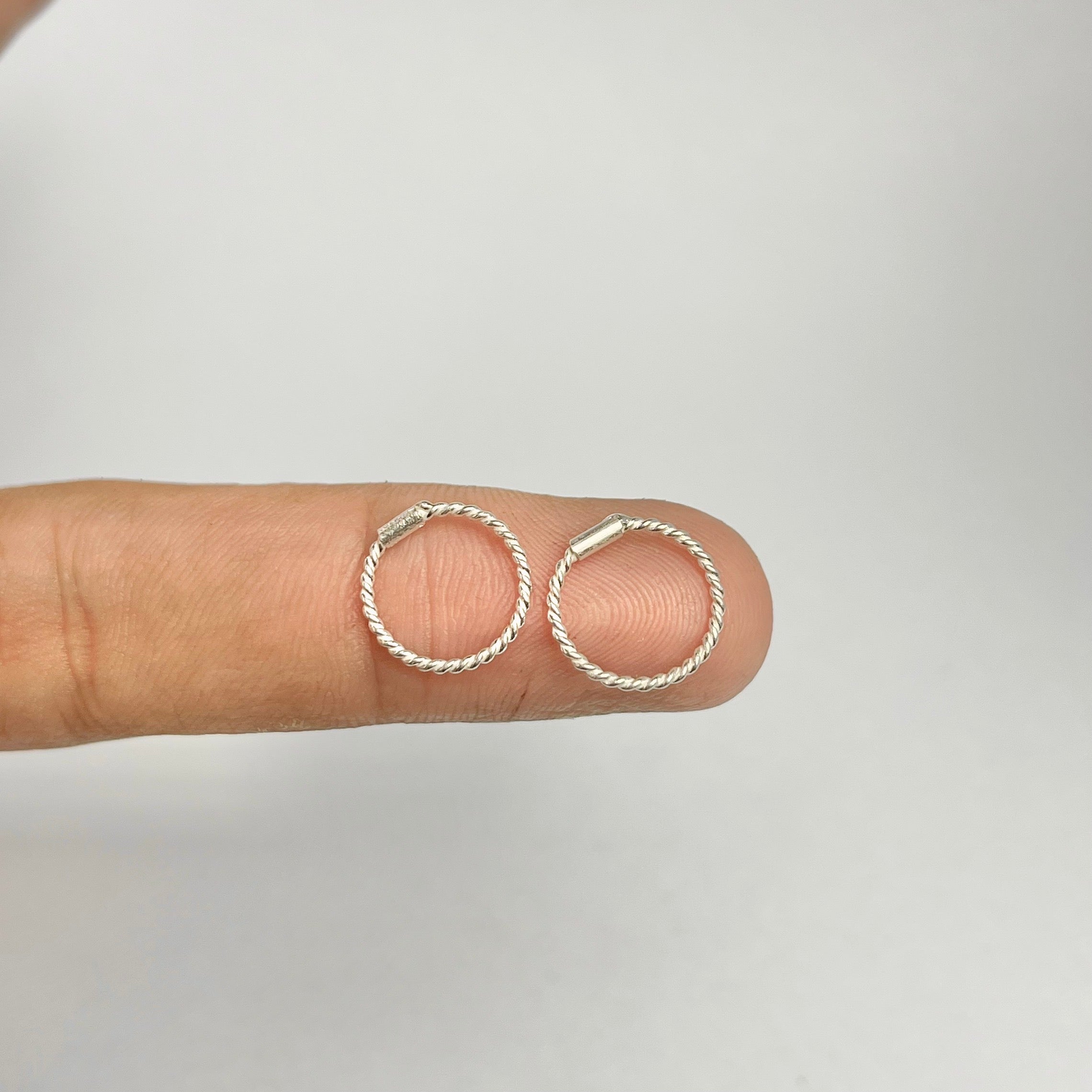 Twisted Hoop Earrings — 925 Sterling Silver | 6mm 8mm 10mm | Nickel-Free | Daily Wear
