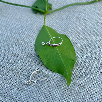 Colorful Stone Nose Ring – 5 Colors