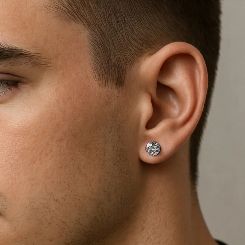 925 Silver Stud Earrings for Men & Boys | 1.5mm–7mm Minimal Everyday Wear
