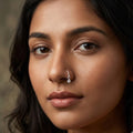 Hanging Stone Nose Ring – 925 Sterling Silver