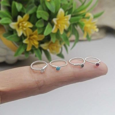 hypoallergenic silver twisted nosering Pakistan 4 colors
