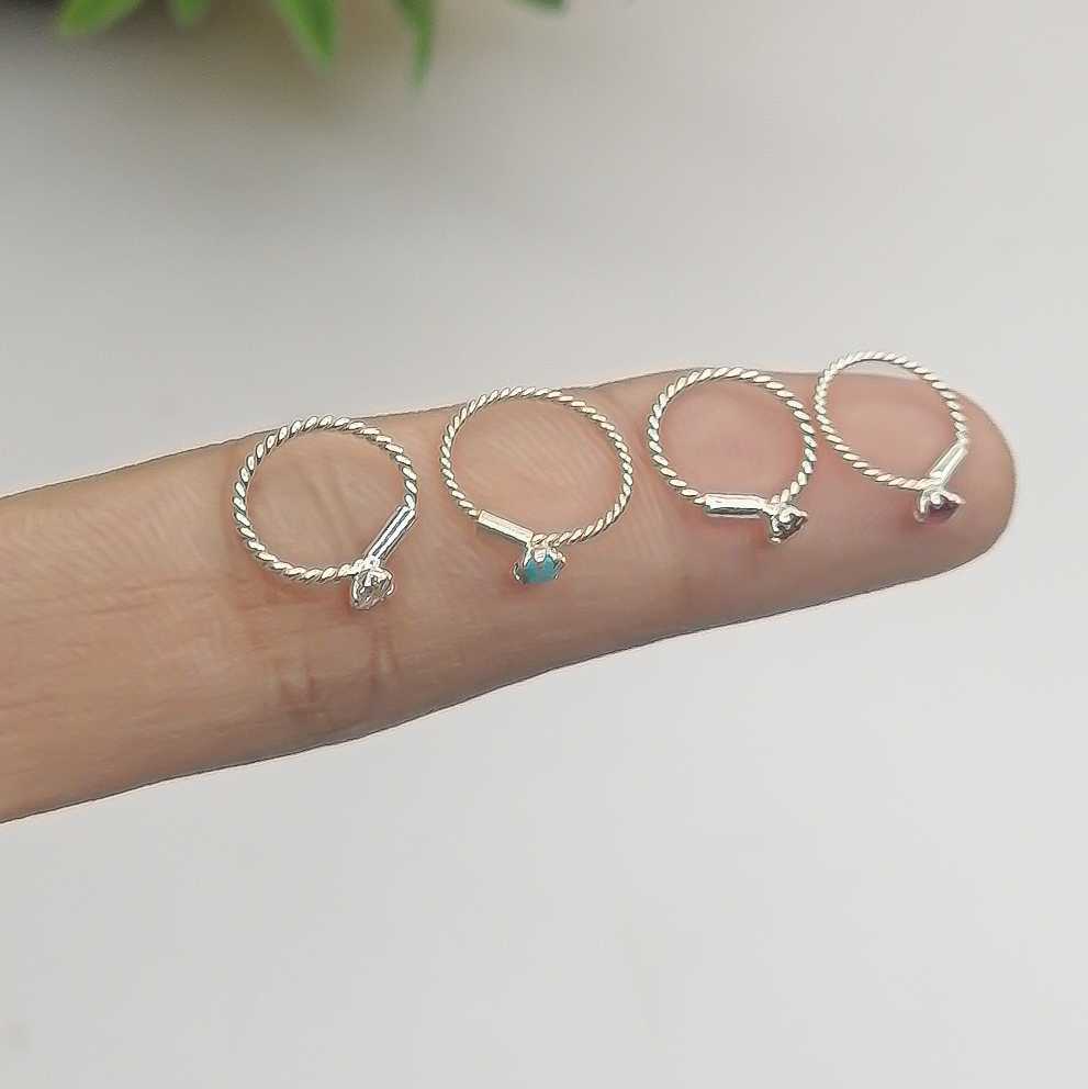silver massionate nose ring girls jewelry 4 colors