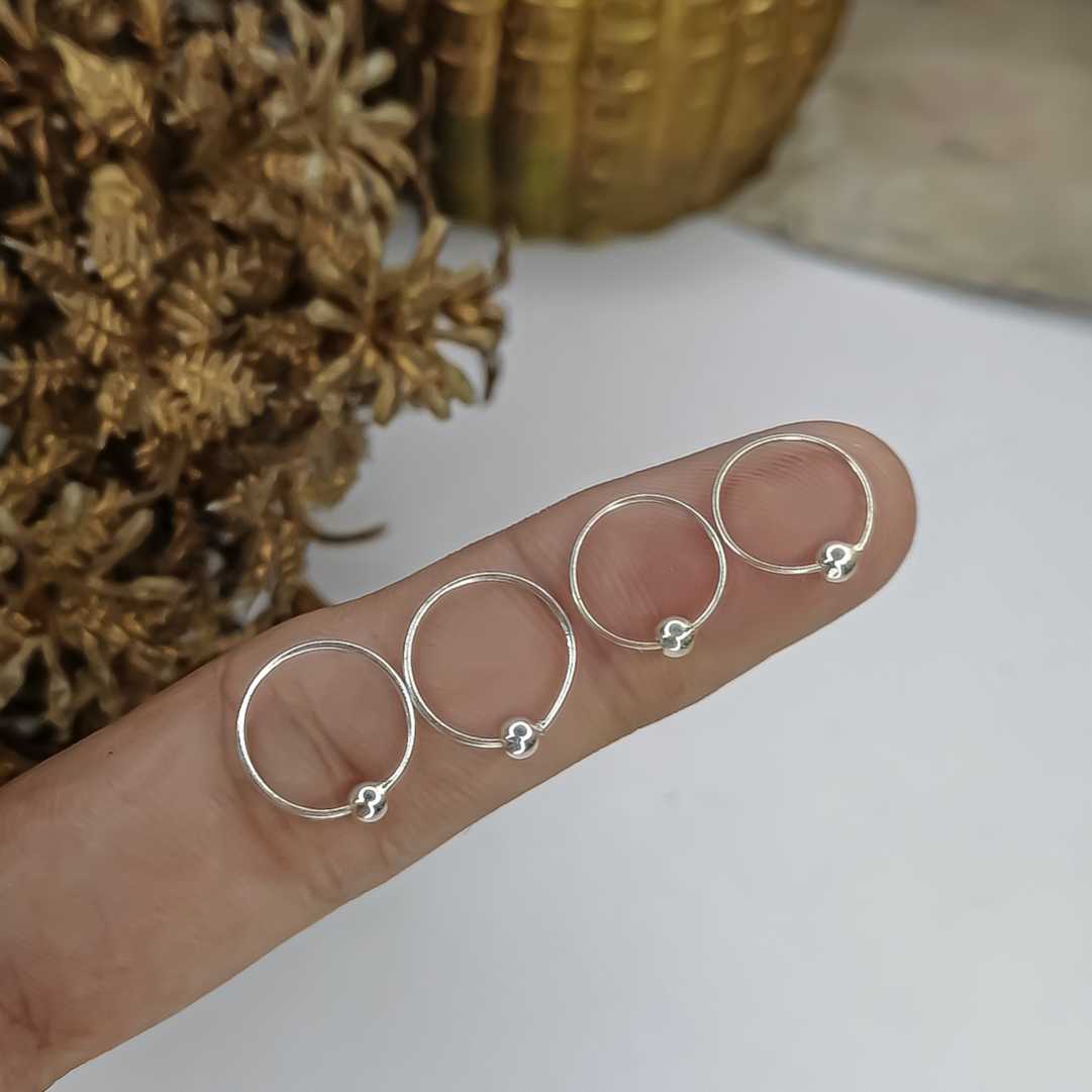 silver small hoop earrings helix piercing style