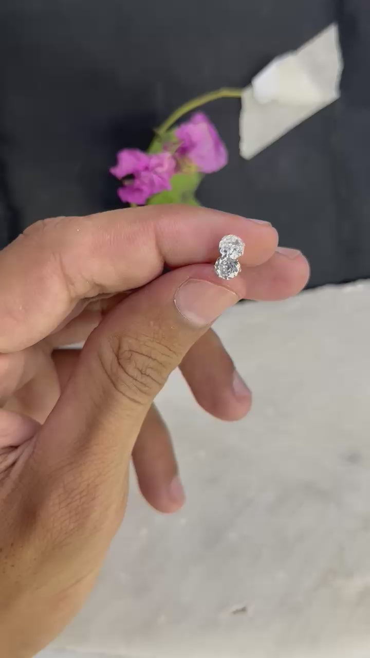 daily wear screw back silver stud earring

