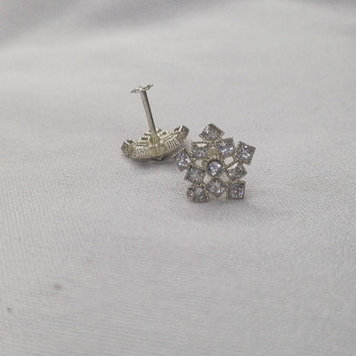 Futuristic flower Chandi stud earrings