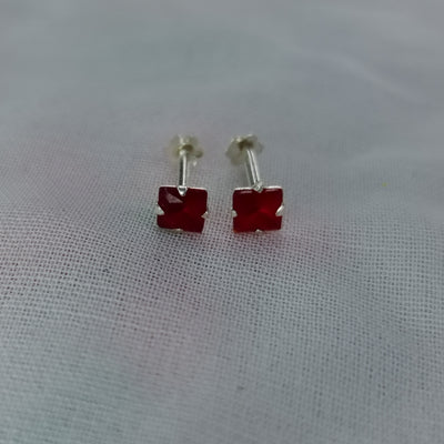 Squar Chandi Stud Earrings (4 Colors)
