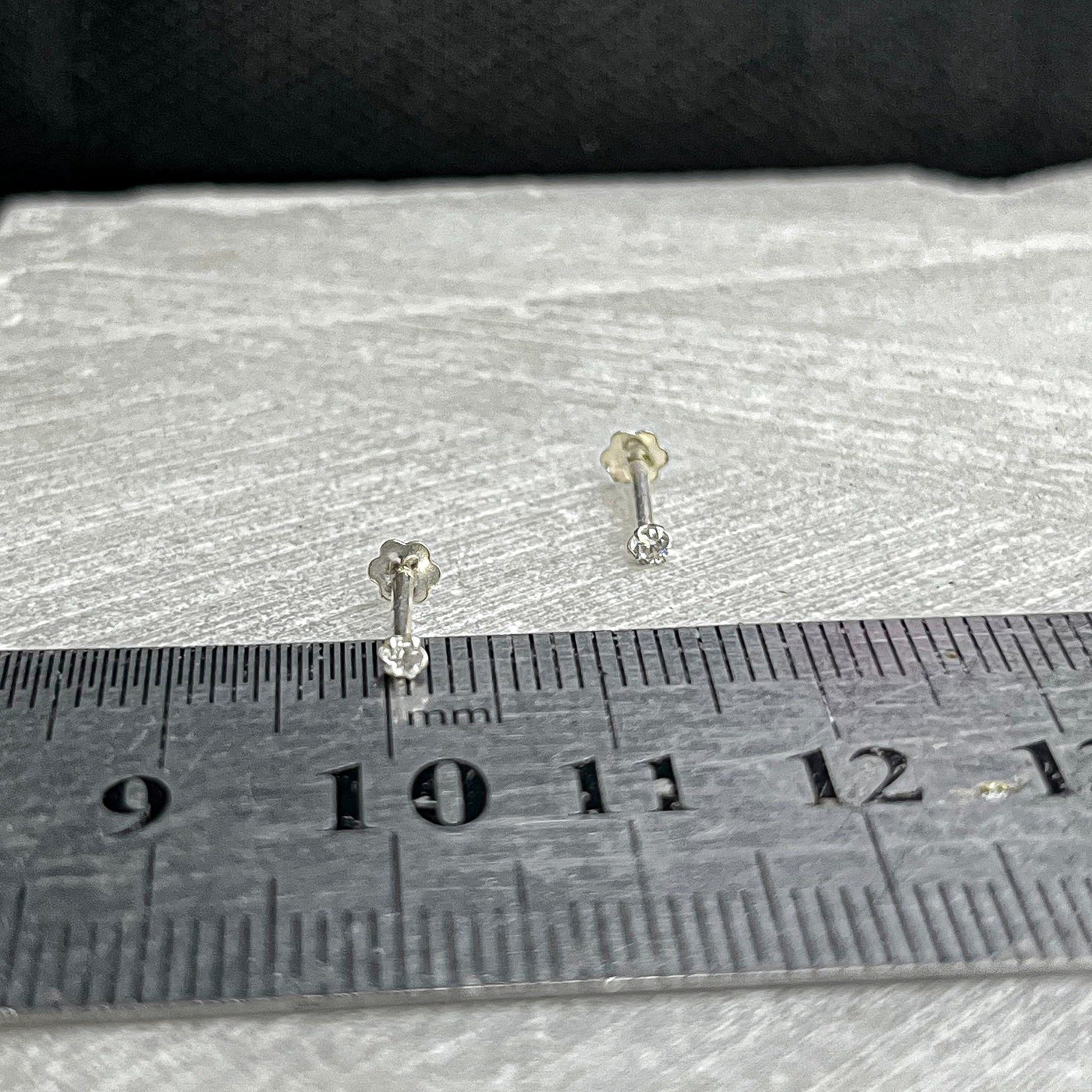 3Pairs Ball hoops 2Pairs 2mm Silver Stud Earrings (5Pairs Set)