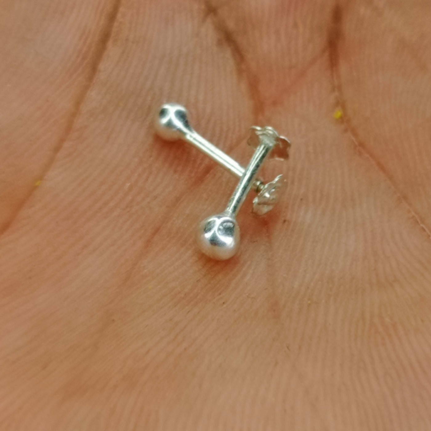 Chandi Ball Earrings (3mm & 5mm Size)