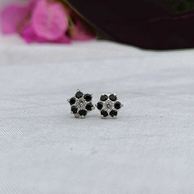 9 mm chunky flower stud for cartilage styling on white
