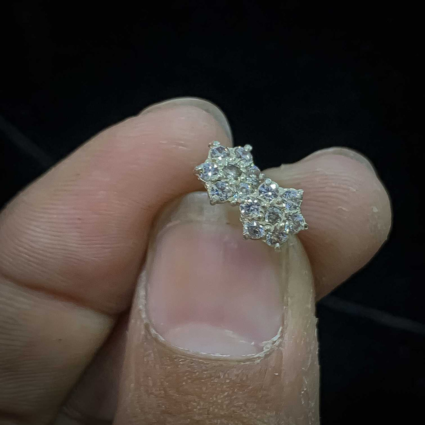 Chandi tiny flower stud earrings, skin-friendly and perfect for school, college, office wear in Pakistan