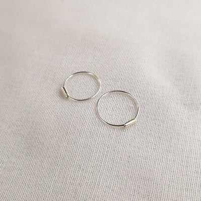 Chandi Plain Hoop Earrings (6MM to 11MM) Sizes
