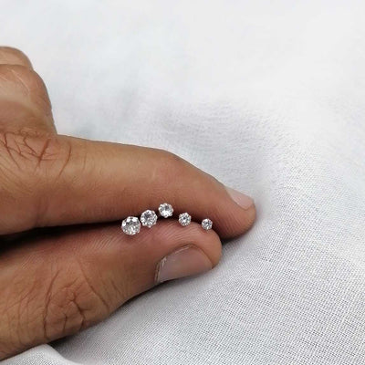 Small Chandi single tone Nosepin- Size(1.5mm to 5mm)