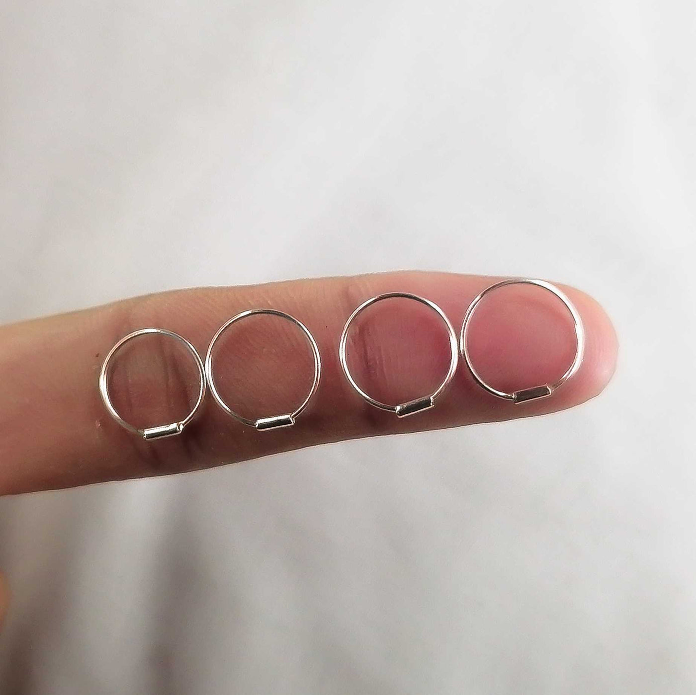 Chandi Plain Hoop Earrings (6MM to 11MM) Sizes