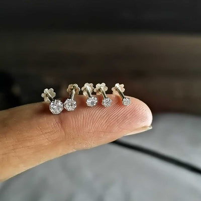 Small Chandi single tone Nosepin- Size(1.5mm to 5mm)