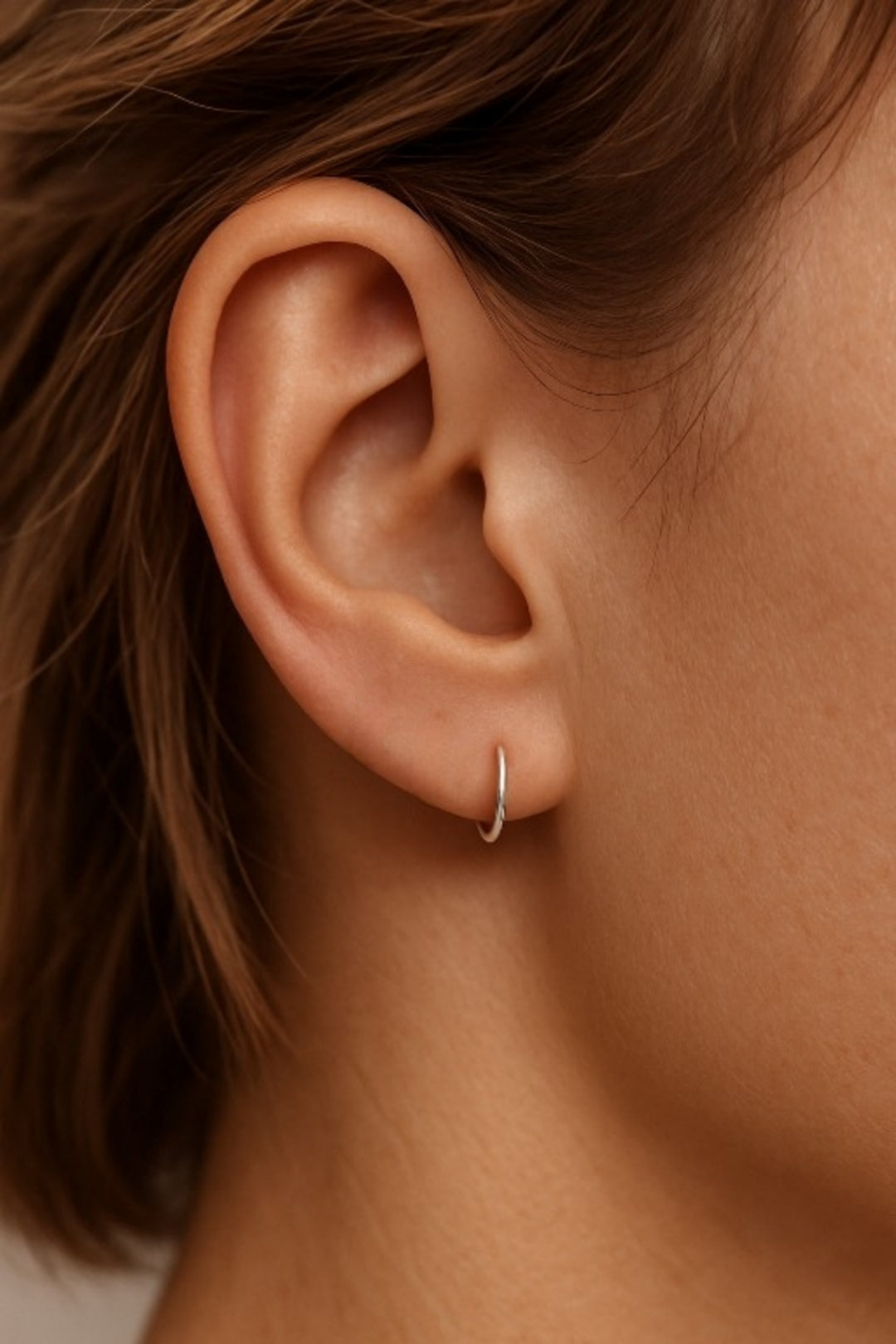 Chandi Plain Hoop Earrings (6MM to 11MM) Sizes