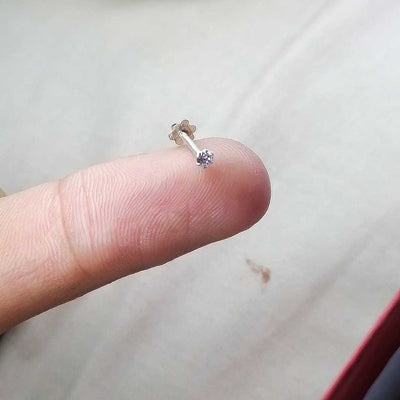 Small Chandi single tone Nosepin- Size(1.5mm to 5mm)