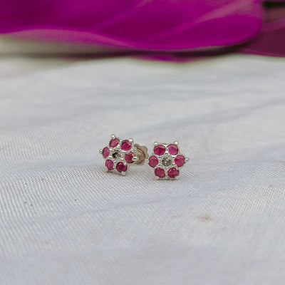 hypoallergenic pink floral stud safe for sensitive skin

