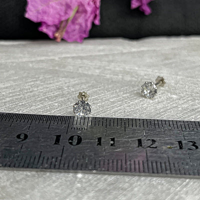 5MM, 6MM & 7MM Chandi Earrings Set (3Pairs)