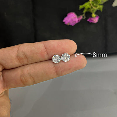8MM Chandi Screw Stud Earrings