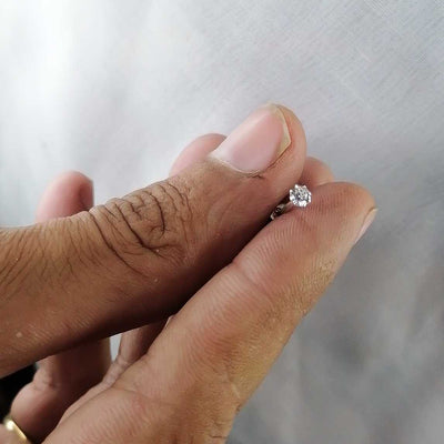 Small Chandi single tone Nosepin- Size(1.5mm to 5mm)