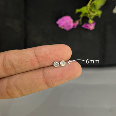 3MM 4MM 5MM 6MM 7MM Chandi Stud Earrings (5Pairs set)