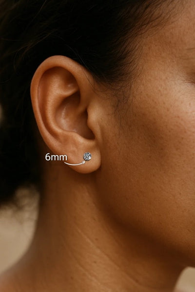 6MM Chandi Screw Stud Earrings